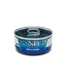 Вологий корм для котов Фарміна Farmina N&D Grain Free OCEAN TUNA AND SALMON тунець, лосось, 70 г