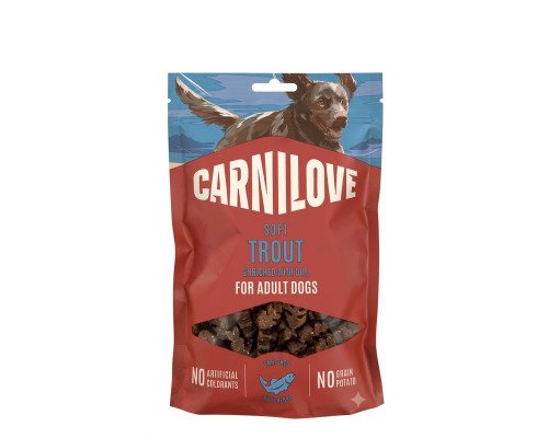 Ласощі для собак Dog Semi Moist з фореллю та кропом 200 г Carnilove