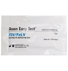 Експрес-тест для котів Вірус імунодефіциту + лейкемія FIV Ab+FeLV Ag ASAN PHARM