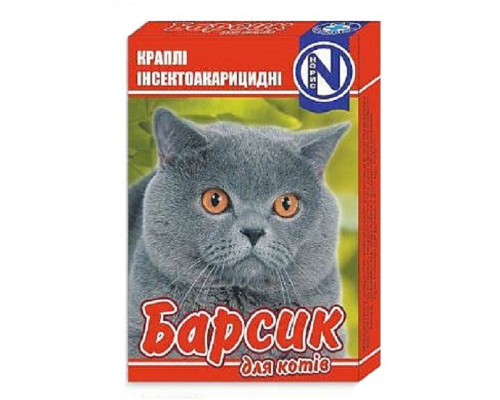 Капли от блох и клещей для кошек Барсик