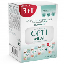 Корм для котов 3+1 Adult Cats Multi Taste с разными вкусами 340 г Optimeal