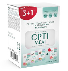 Корм для собак 3+1 Adult Dogs Multi Taste з різними смаками 400 г Optimeal