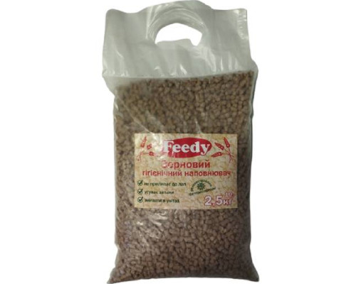 Наполнитель для кошачьего туалета зерновой гигиенический 2,5 кг Feedy