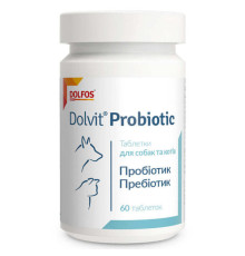 Таблетки для собак і котів Dolvit  Probiotic проти дизбактеріозу №60 Dolfos