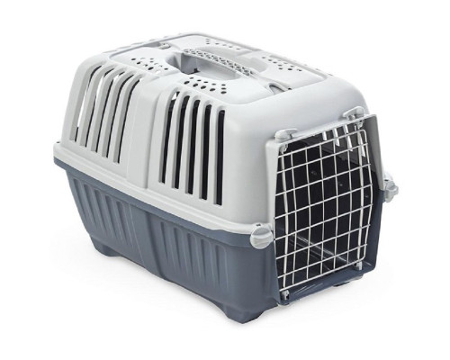 Переноска для кошек и собак до 12 кг Pratiko 1 Metal Dark Blue 48 x 31.5 x 33 см MPS