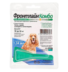 Краплі на холку для собак 10-20 кг Фронтлайн Комбо спот-он Merial
