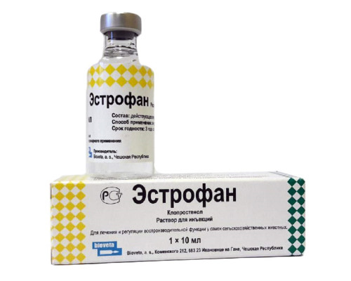 Розчин для ін'єкцій Естрофан гормональний препарат сільськогосподарським тваринам 10 мл BioVeta
