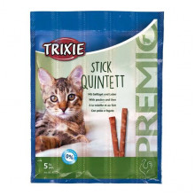 Лакомство для кошек  палочки PREMIO Quadro-Sticks домашняя птица/печень  5шт*5гр