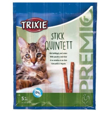 Ласощі для котів Premio Stick Quintet з домашнім птахом і печінкою 5 шт по 5 гр Trixie 42724