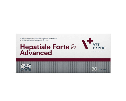 Таблетки для собак і котів Hepatiale Forte Advanced для підтримки функцій печінки №30 VetExpert