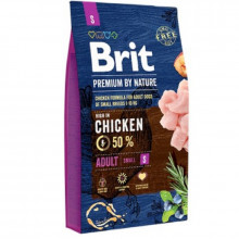 Сухой корм для собак до 10 кг Adult S с курицей 1 кг Весовой Brit Premium