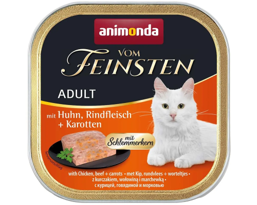 Корм для котів Adult з куркою яловичиною та морквою 100 г Animonda