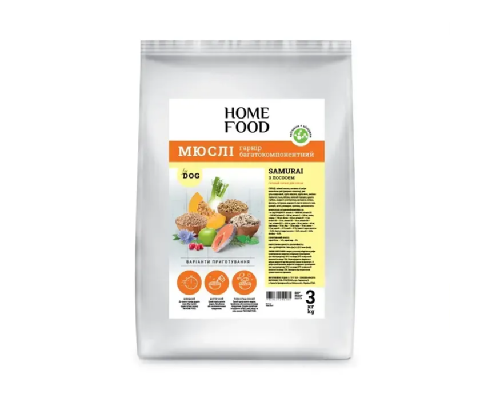 Мюсли д/собак Samurai с мясом лосося Хоум Фуд  Home Food Весовой цена за 1кг