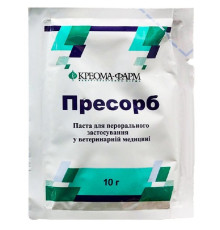 Паста для собак і котів Пресорб адсорбент при отруєннях 10 г №1 Креома-Фарм