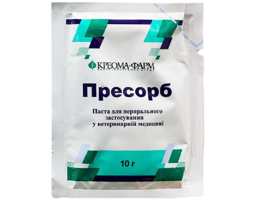 Паста для собак і котів Пресорб адсорбент при отруєннях 10 г №1 Креома-Фарм