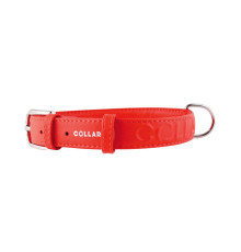 Нашийник Collar Glamour з об'ємною написом ширина 35 мм довжина 46-60 см червоний 3458 3