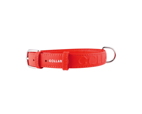Ошейник Collar Glamour с объемной надписью ширина 35 мм длина 46-60 см красный 3458 3