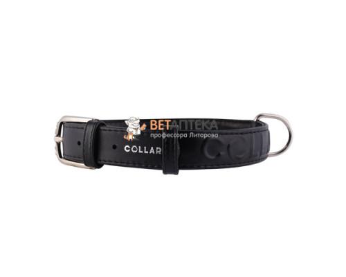 Ошейник Collar Glamour с объемной надписью ширина 35мм длина 46-60см черный 3458 1