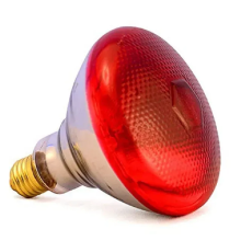 Лампа ІЧ для обігріву тварин 250 W 240 V LuxLight BR38 тверде скло червона 
