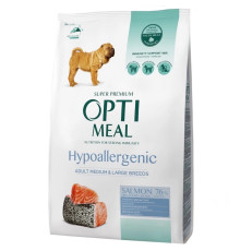 Сухий корм для собак Adult Dogs Hypoallergenic Medium and Large Breeds Salmon гіпоалергенний з лососем 1,5 кг Optimeal