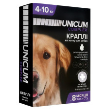 Краплі на холку для собак 4-10 кг Unicum Рremium від бліх і кліщів №4 Unicum
