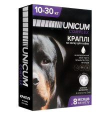 Краплі на холку для собак 10-30 кг Unicum Рremium від бліх і кліщів №4 Unicum