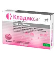 Таблетки Кладакса 400/100 мг для собак та кішок №10 KRKA