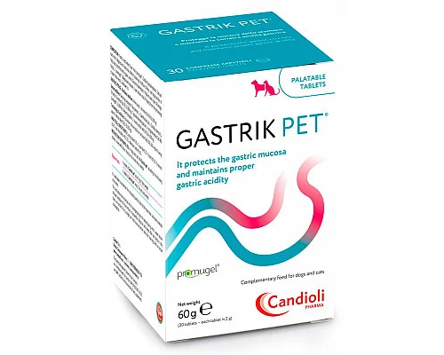 Гастропротектор Candioli Gastrik Pet  для кошек и собак 30 таб