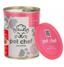 Корм м'ясний асорті для дорослих котів паштет 360 г Pet Chef