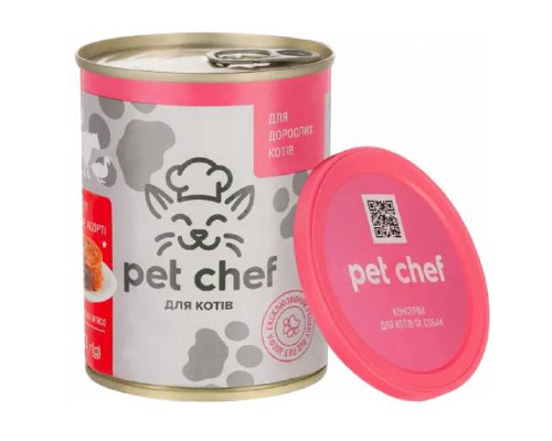 Корм мясное ассорти для взрослых котов паштет 360 г Pet Chef