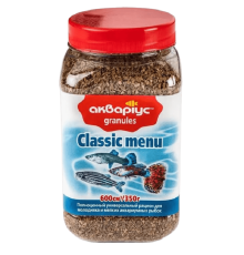 Корм для акваріумних риб Classic Menu в гранулах 350 г Акваріус