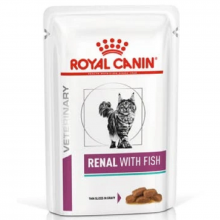 Корм для котов с болезнями почек Renal With Fish с кусочками рыбы в соусе 85 г Royal Canin