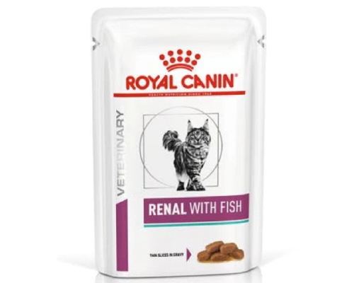 Корм для котів із хворобами нирок Renal With Fish зі шматочками риби в соусі 85 г Royal Canin