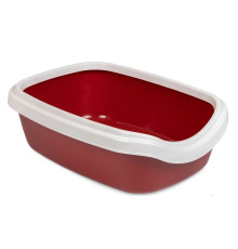 Туалет для котів і кішок Comfort М  41х30х13.5 см бордо Природа 