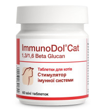 Таблетки для котів ImmunoDol Cat зміцнення імунітету кошенят і дорослих котів №60 Dolfos