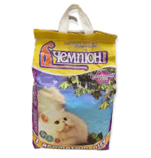 Наповнювач для котячих туалетів Чемпіон Профі № 5 дрібний 0,5-1,2 мм з ароматом лісу 5 кг Барс