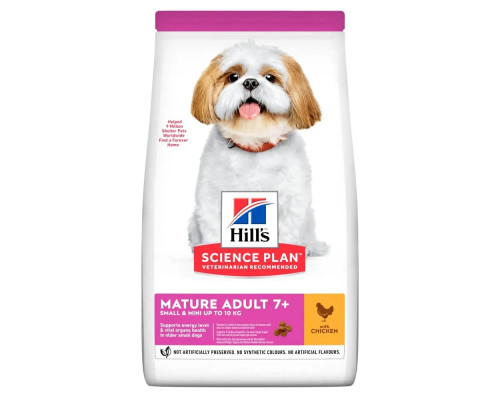 Сухой корм для собак мелких пород Mature Adult 7+ Small&Mini  с курицей 6 кг Hill's Science Plan