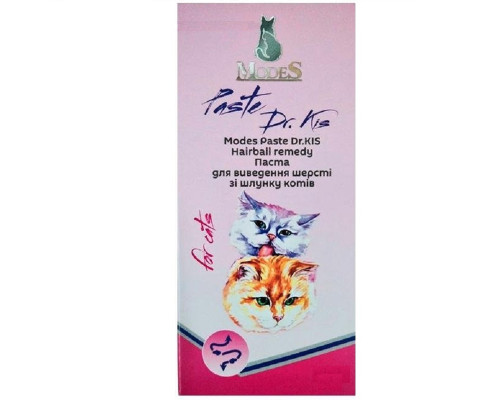 Паста для котів Modes Paste Dr.KIS Hairball для виведення шерсті зі шлунка 100 г ModeS