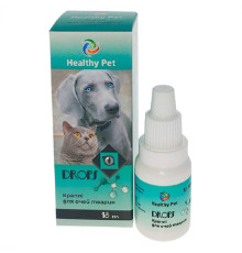 Краплі для очей кішок та собак з іонами срібла 15 мл Healthy Pet