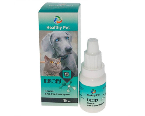 Капли для глаз кошек и собак с ионами серебра 15 мл Healthy Pet