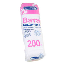 Вата 200 г зигзаг нестерильна Білосніжка