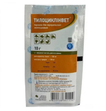 Порошок Тилоциклінвет при захворюваннях органів дихання та травного тракту 10 г Ветсинтез