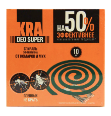 Спіралі від комарів і мух 10 шт Kra Deo
