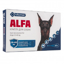 Капли на холку Vitomax Alfa для собак 25 - 40  кг №1 Vitomax