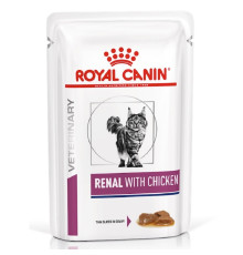 Корм для котів із хворобами нирок Renal Feline Chicken зі шматочками курки в соусі 85 г Royal Canin