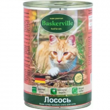 Корм для котов Баскервиль с лососем 400 г Baskerville