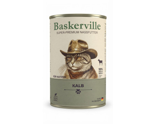 Корм для котів Баскервіль з телятиною 400 г Baskerville