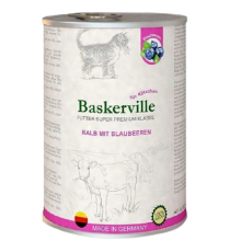 Корм для кошенят Kalb Mit Brombeeren телятина з чорницею 400 г Baskerville