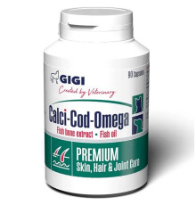 Вітаміни для собак і котів Calci-Cod-Omega для суглобів хрящів кісток шерсті та шкіри №90 GIGI 