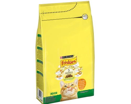 Сухой корм для котов живущих в помещении Indoor Cats с курицей и овощами 1,5 г Friskies